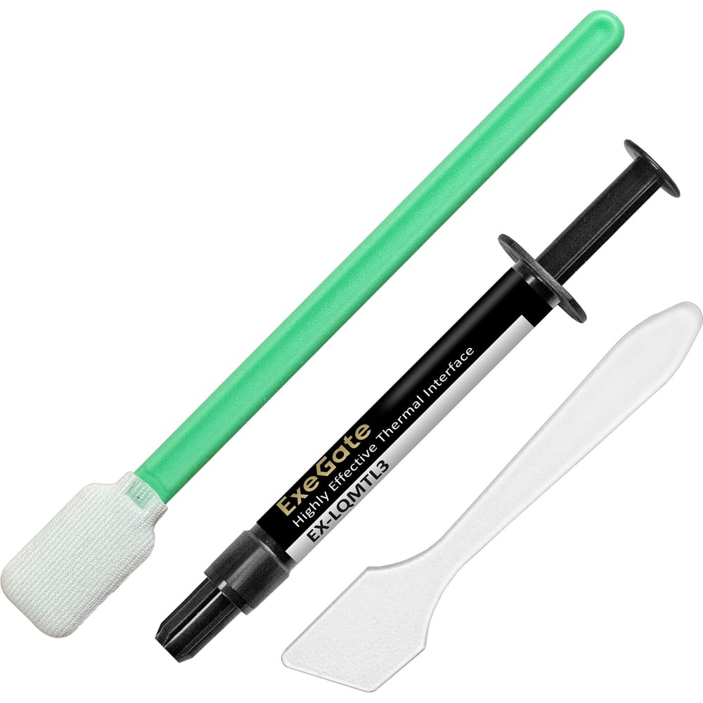 Изображение товара Жидкий металл EX-LQMTL3 79 Вт/(м·К) шприц с лопаткой для теплоотвода