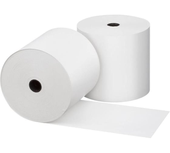 Изображение товара Ролики для касс ООО Комус 80 мм, 80 м, 58 гр/м2, втулка 12 мм, 3 рул/упак спайка 1961825