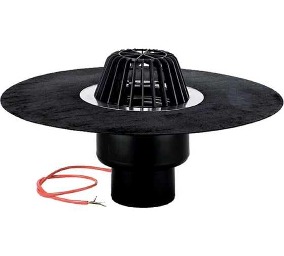 Изображение товара Кровельная воронка HL с электроподогревом, с гидроизоляционным полимербитумным полотном, DN110 HL 62.1H/1