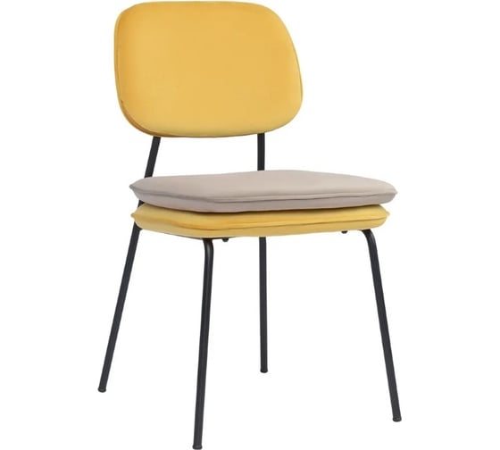 Изображение товара Стул Bergenson Bjorn Pea, велюр, желтый/бежевый BB0000617