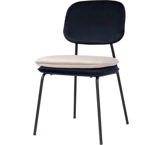 Изображение товара Стул Bergenson Bjorn Pea, велюр, темно-синий/бежевый BB0000616
