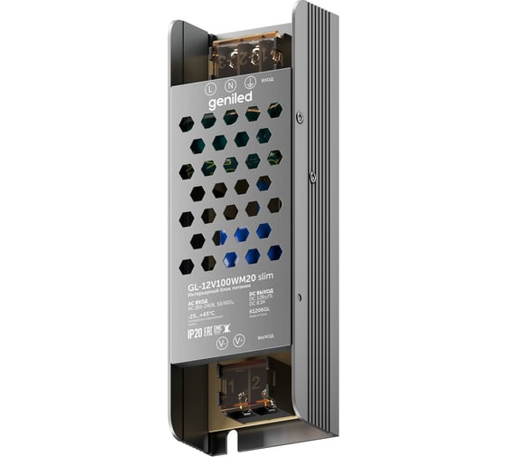 Изображение товара Блок питания для светодиодной ленты Geniled 100W 12V 8,3А IP20 09037