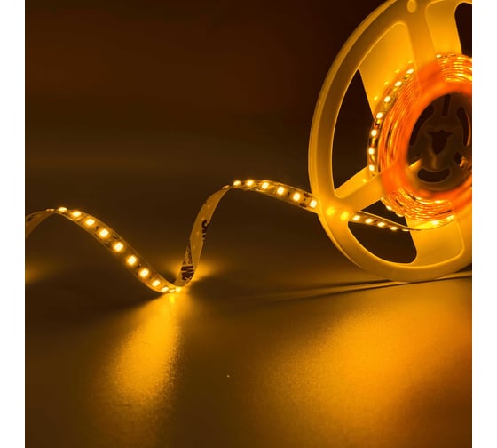 Изображение товара Светодиодная лента Geniled 2м 12В 12Вт/м желтая подсветка 120 led/m IP33 8мм 03542