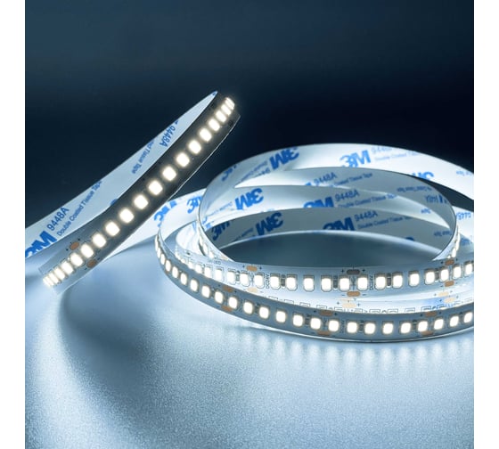 Изображение товара Светодиодная лента Geniled 5м 12В 12Вт/м 6000К холодная подсветка 120 led/m IP65 влагостойкая уличная 8мм 03518