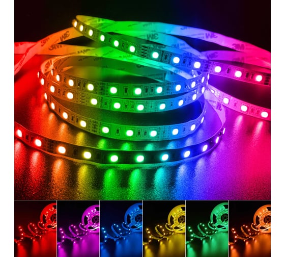 Изображение товара Светодиодная лента Geniled 2м 12В 14Вт/м RGB подсветка 60 led/m IP33 10мм 03550