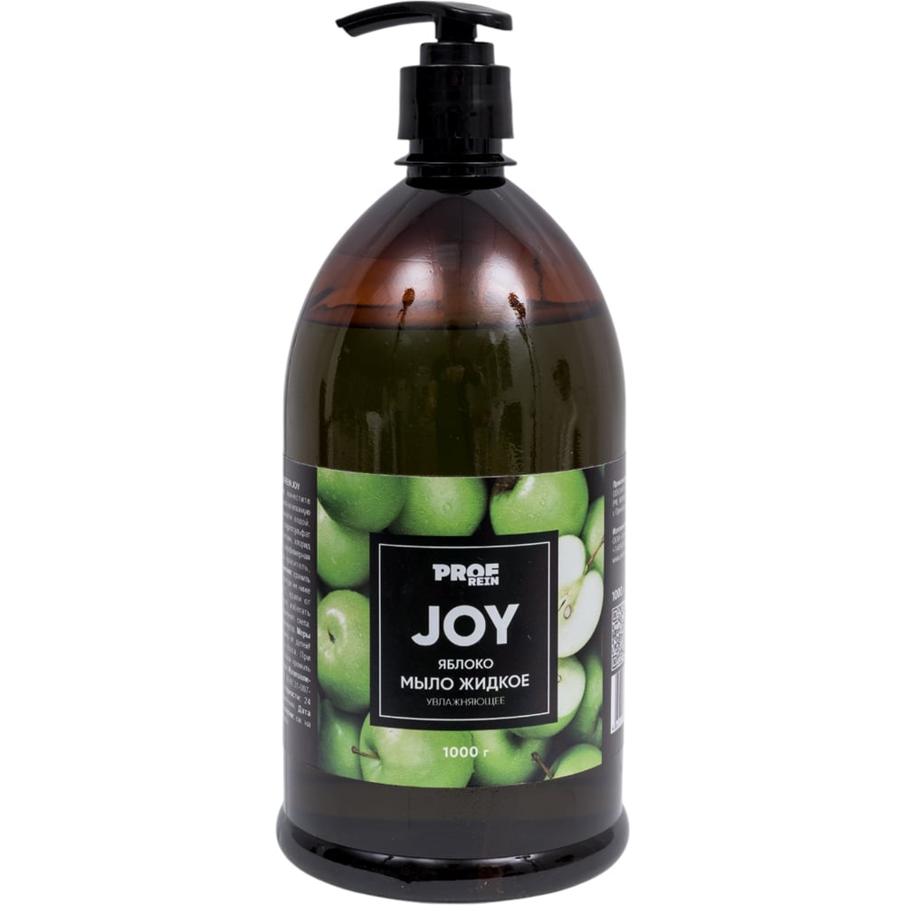 Изображение товара Жидкое мыло PROFREIN JOY зеленое яблоко 1 кг бутылка с дозатором