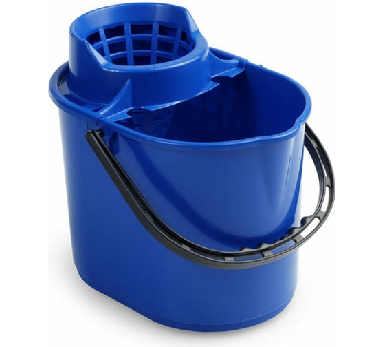 Изображение товара Пластиковое ведро с отжимом TTS 12 литров, синее 00005271