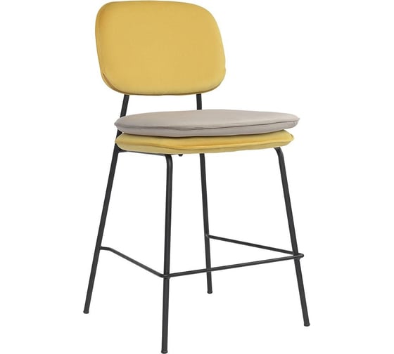 Изображение товара Стул полубарный Bergenson Bjorn Pea, велюр, желтый/бежевый BB0000627