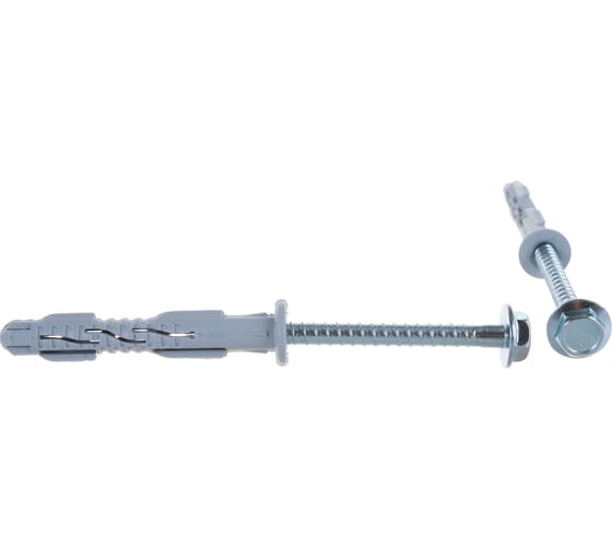 Изображение товара Фасадный дюбель КРЕП-КОМП нейлон, шуруп под ключ с прессшайбой KENNER Profi 10х80 50шт фдкп1080п