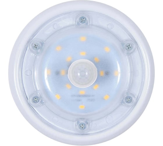 Изображение товара Светодиодный светильник LEDCRAFT с датчиком движения круглый антивандальный Таблетка 10 Вт IP65 6000К диам. 146x146x60 1618200001