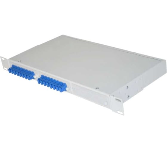 Изображение товара Оптический кросс Netlink КРУС 1U 24/24 корпус Комплект №1(с-к., пл., роз., пиг., кдзс) 16 портов УТ-00000836