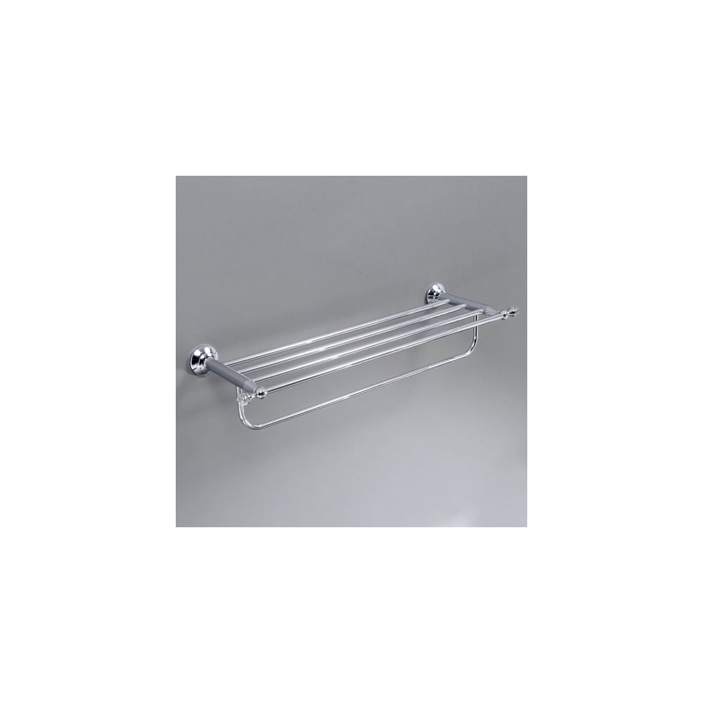 Изображение товара Полка для полотенец Elvan хром 60 см 89702CT металлическая с 5 перекладинами