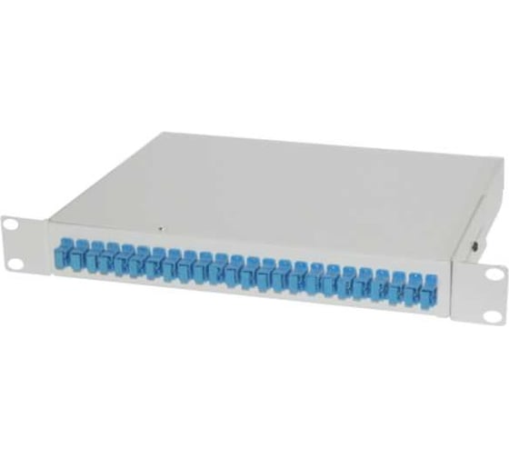 Изображение товара Оптический кросс Netlink КРУС 1U 24/24 корпус Комплект №1 (с-к., пл., роз., пиг., кдзс) 24 порта, УТ-00000885