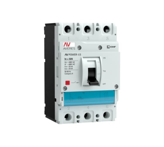 Изображение товара Автоматический выключатель EKF AV POWER-1/3, 32А, 35kA, TR 1 шт. mccb-13-32-TR-av