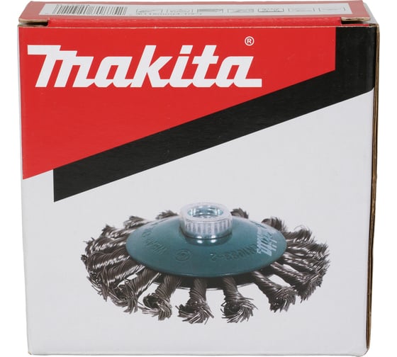 Изображение товара Щетка проволочная дисковая 115 мм, толщ. проволоки 0.5 мм, толстые пучки, нержавейка, М14 Makita D-77584