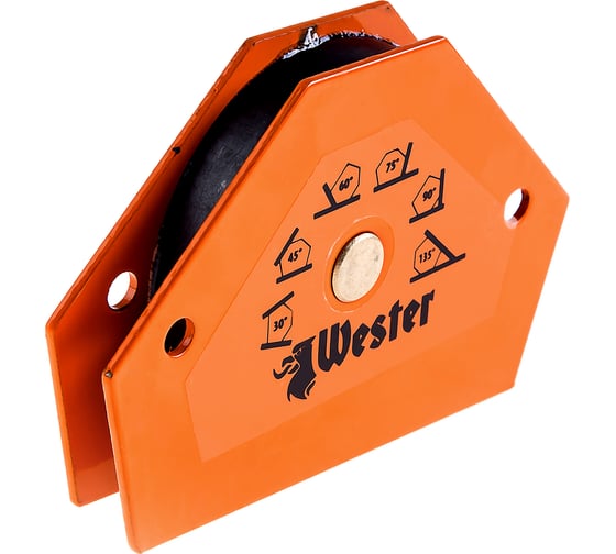 Изображение товара Уголок магнитный для сварки WMCT25 (углы 30/45/60/75/90/135; до 11.5 кг) WESTER 344440