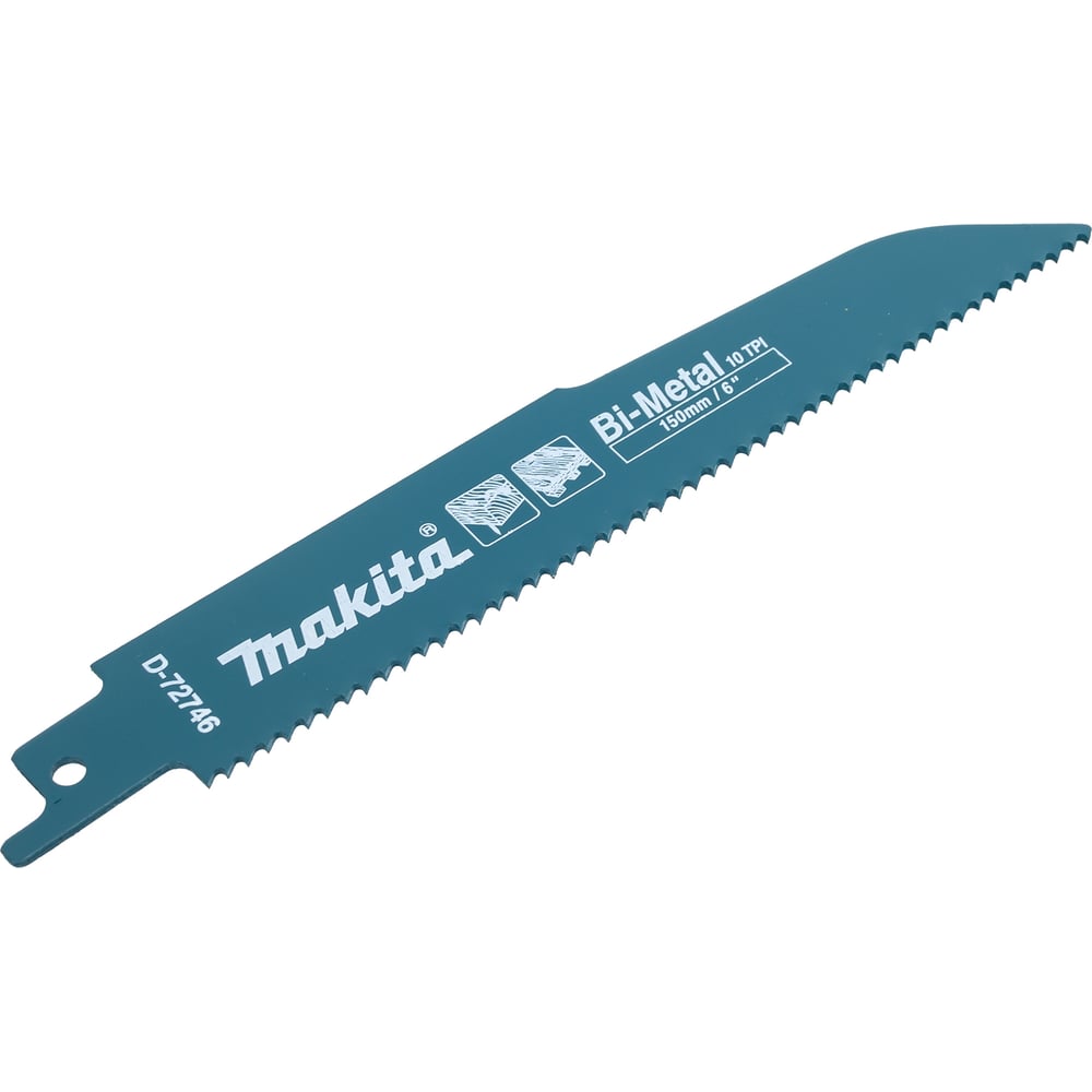 Изображение товара Сабельная пилка для древесины с гвоздями 152x1.25 мм 2 шт Makita D-72746