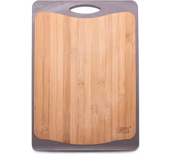 Изображение товара Доска разделочная ECO двусторонняя 40x28x1,8 см. Материал: бамбук, пластик, термопластичная резина Gipfel 3255