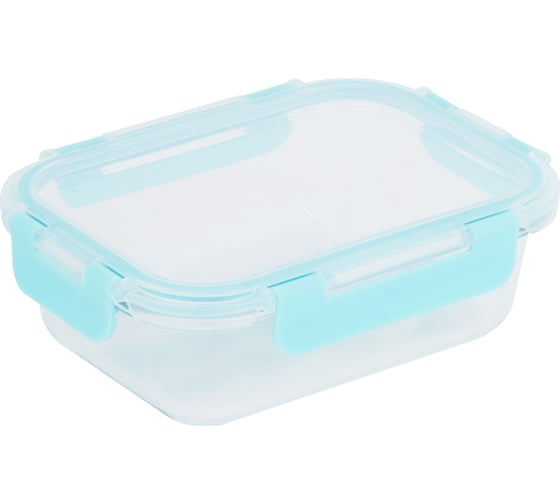 Изображение товара Контейнер стеклянный AVALANCHE 640 мл/ 18x14x6 см с герметичной крышкой. Материал: жаропрочное боросиликатное стекло, пластик, силикон Gipfel 50976