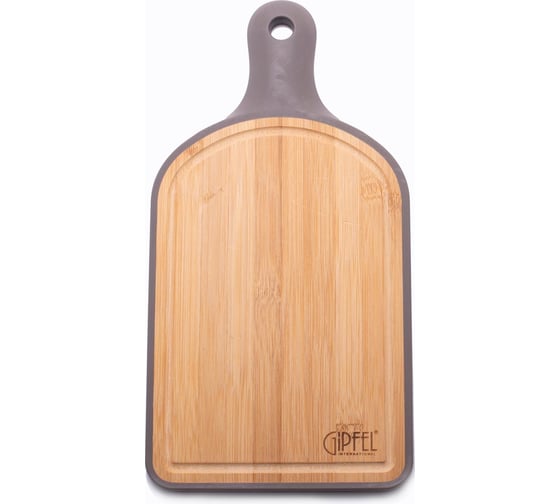 Изображение товара Доска разделочная ECO двусторонняя 35x18x1,7 см. Материал: бамбук, пластик, термопластичная резина Gipfel 3253