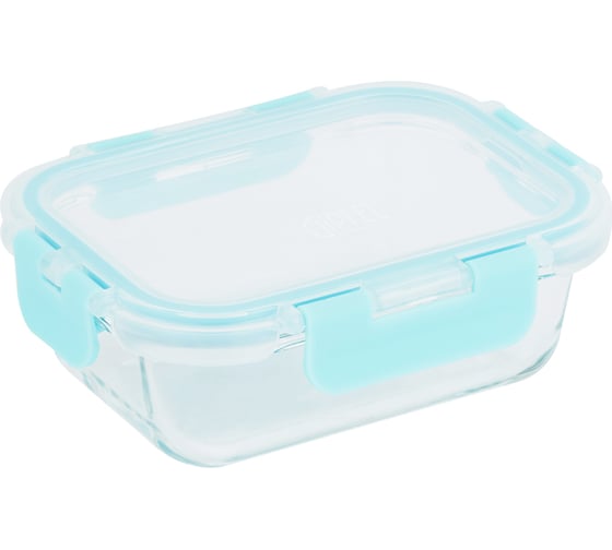 Изображение товара Контейнер стеклянный AVALANCHE 370 мл/ 15,6x11,7x5,6 см с герметичной крышкой. Материал: жаропрочное боросиликатное стекло, пластик, силикон. Gipfel 50975