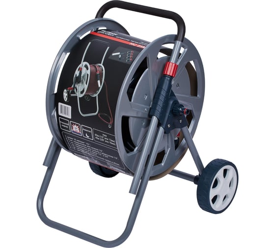 Изображение товара Тележка телескопическая Elitech Garden металл шланг 25 м, 1/2; соед-3шт, соед.с акваст-1шт, переход 1/2-3/4-1шт. HC 25MWH 206024