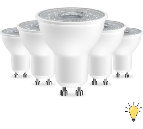 Изображение товара Светодиодная энергосберегающая лампа geniled GU10 MR16 9Вт 3000K 90Ra линза Софит 5 шт 01382_3000_5