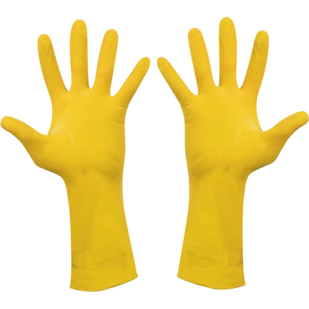 Хозяйственные латексные перчатки Чистый дом перчатки хозяйственные tpe одноразовые m 100 шт прозрачные grifon 303 042