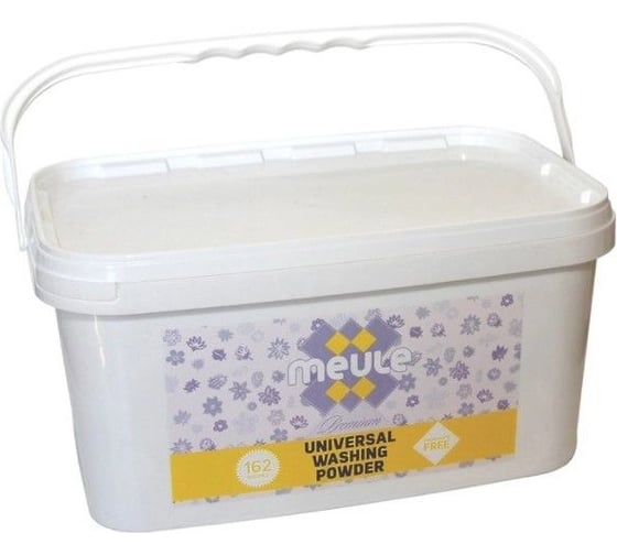 Изображение товара Универсальный бесфосфатный концентрированный стиральный порошок Meule Premium Universal Washing Powder 6 кг, в пластиковом ведре, 162 стирки 00-00000029