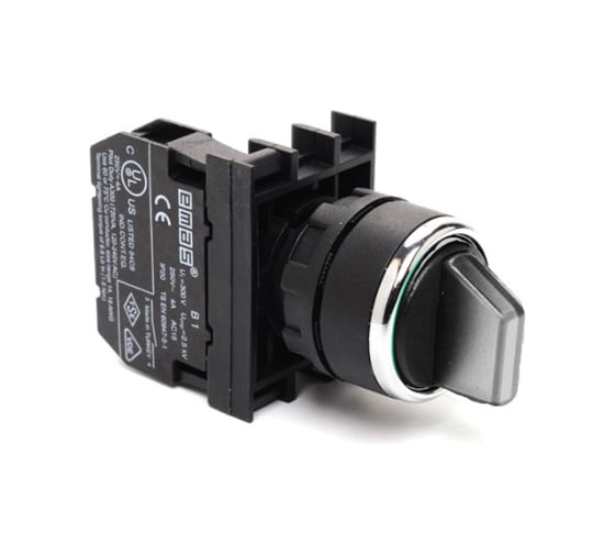 Изображение товара Переключатель Emas 0-1, с фиксацией, белый, 250 В AC, 4 А, без блок-контакта B100SL20B