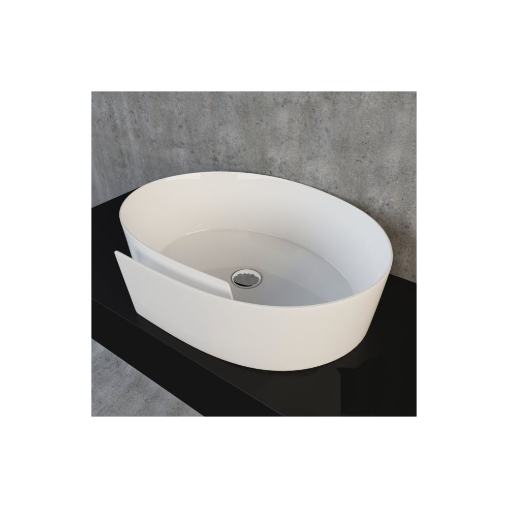 Изображение товара Раковина Flaminia Roll 560x420 мм белая накладная керамика