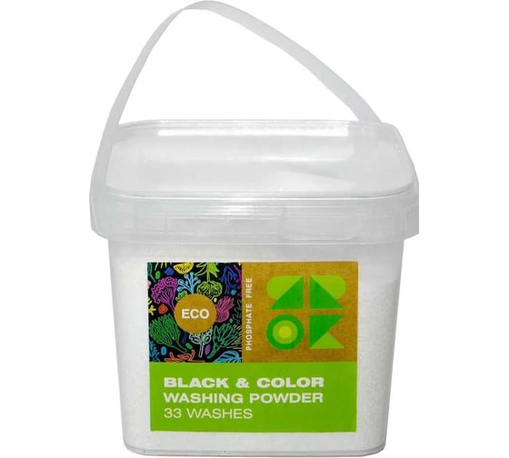 Изображение товара Порошок стиральный бесфосфатный для цветного белья и изделий из джинсовой ткани ЯРОК ЭКО 1 кг, 4630013570168 00-00000174