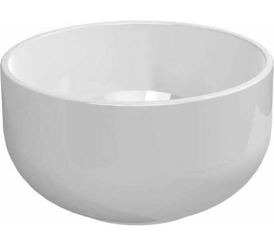 Изображение товара Раковина Flaminia Saltodacqua o 420хh220 мм, накладная без отверстий для смесителя, без перелива, керамика, цвет белый SD42L