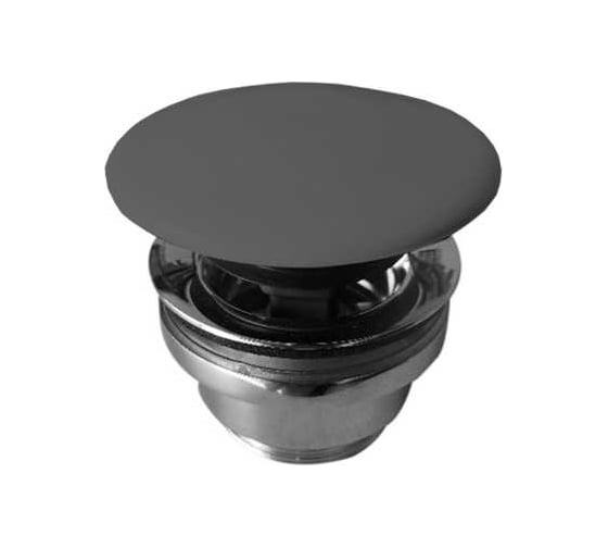 Изображение товара Донный клапан Flaminia Stop_Go с керамической крышкой для раковин без перелива, цвет Carbone PLCECAR