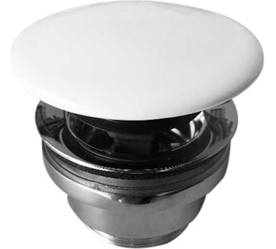 Изображение товара Донный клапан Flaminia Stop_Go с керамической крышкой для раковин без перелива, цвет белый PLCE