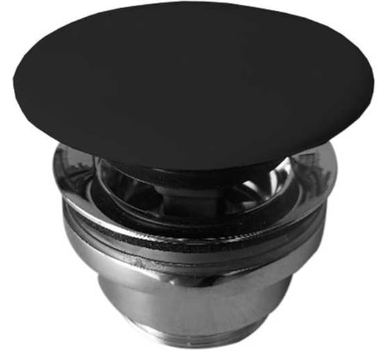 Изображение товара Донный клапан Flaminia Stop_Go с керамической крышкой для раковин без перелива, цвет чёрный PLCENER