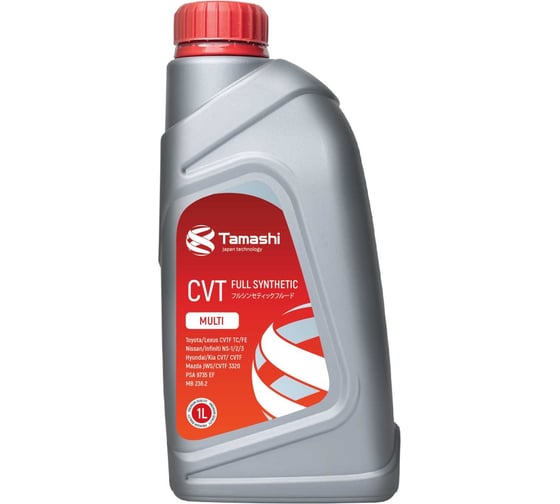 Изображение товара Жидкость трансмиссионная Tamashi 1л CVT MULTI (NS2/NS3, TC/FE, JWS, J4,J1, MB236.20, VAG G052516, MERCON C) ATFTCVT1