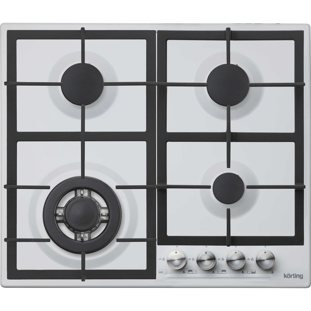 Изображение товара Газовая варочная панель Korting HG 665 CTW с конфоркой WOK и электроподжигом