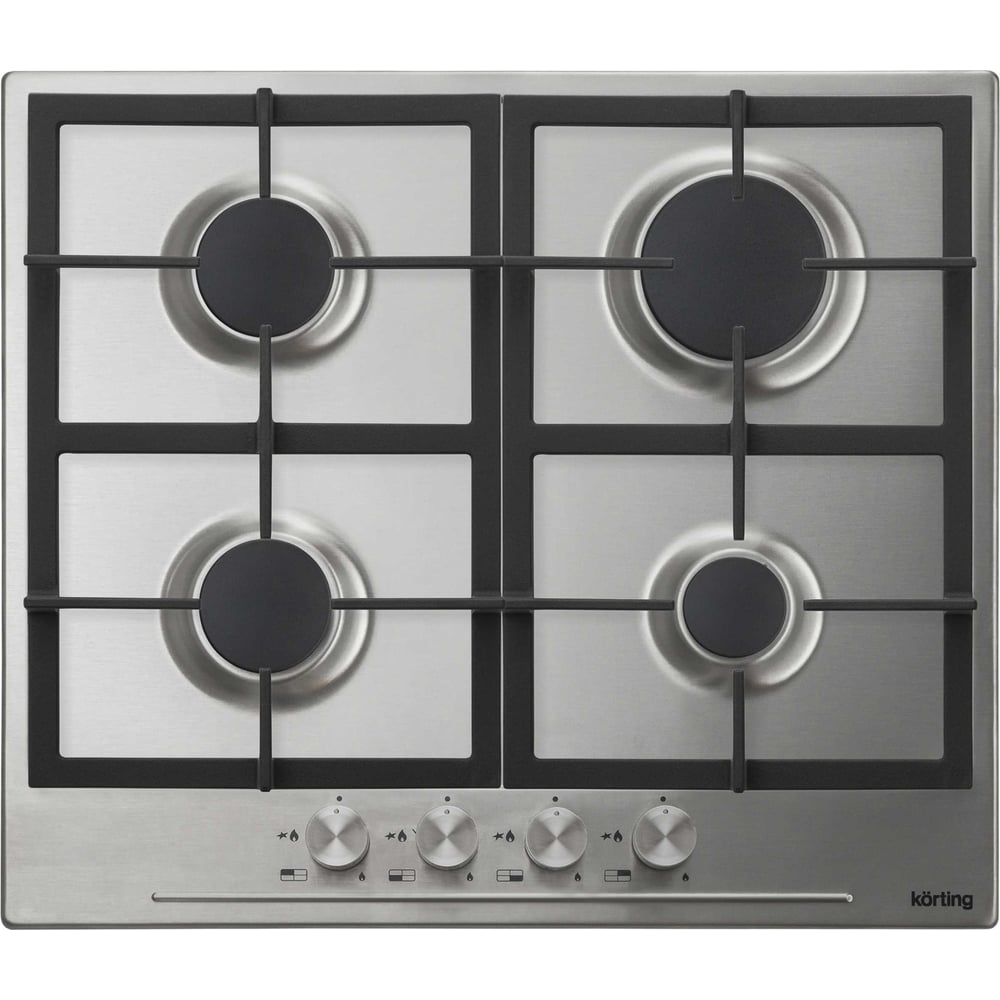 Изображение товара Газовая варочная панель Korting HG 665 CX 4 конфорки нержавеющая сталь современный дизайн