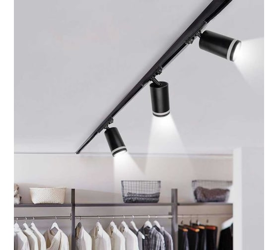 Изображение товара Светильник Jazzway трековый PTR 38 под лампу GU10 BL 230В IP20 для диммируемый ламп черный 5052277