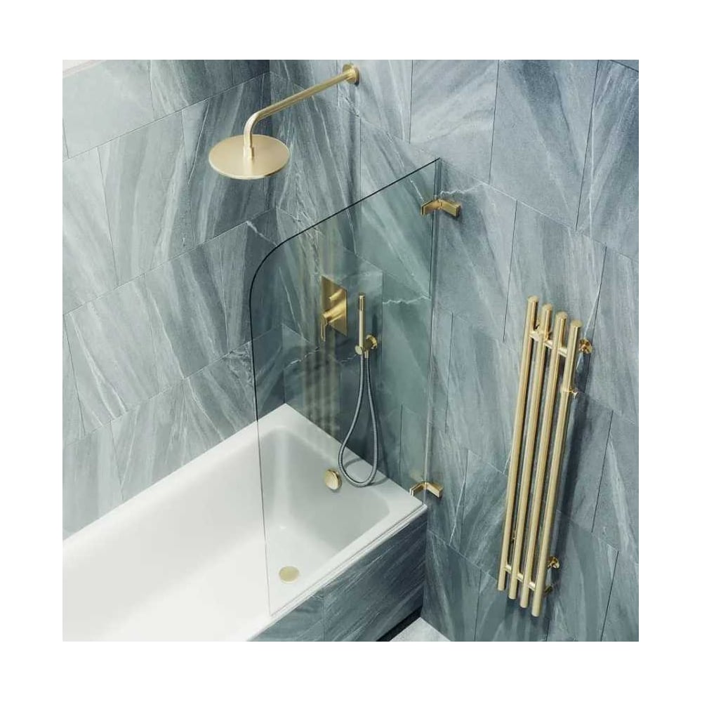 Изображение товара Шторка поворотная MaybahGlass для ванной 1400х405, 6 мм