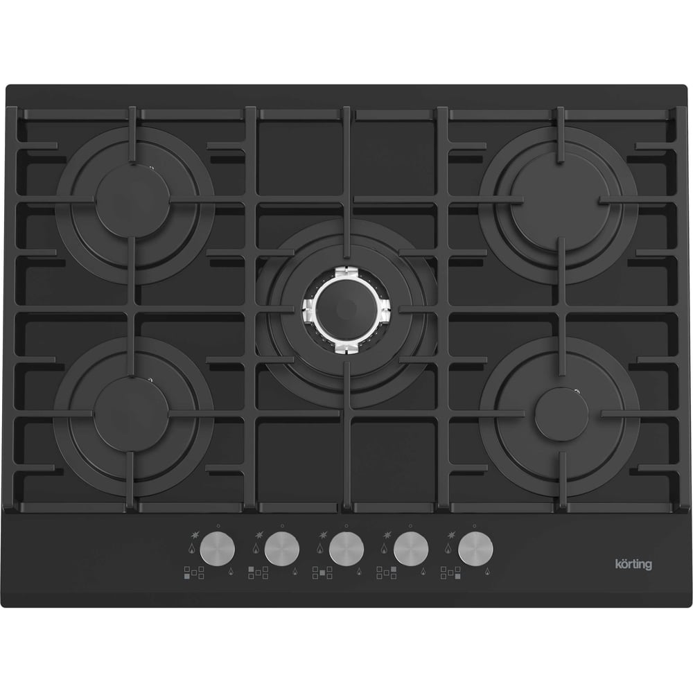 Изображение товара Газовая варочная панель Korting HGG 7835 CTN 5 конфорок стеклокерамика современный дизайн