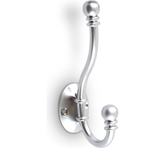 Изображение товара Двухрожковый мебельный крючок Kerron матовый хром KR-0180-SC