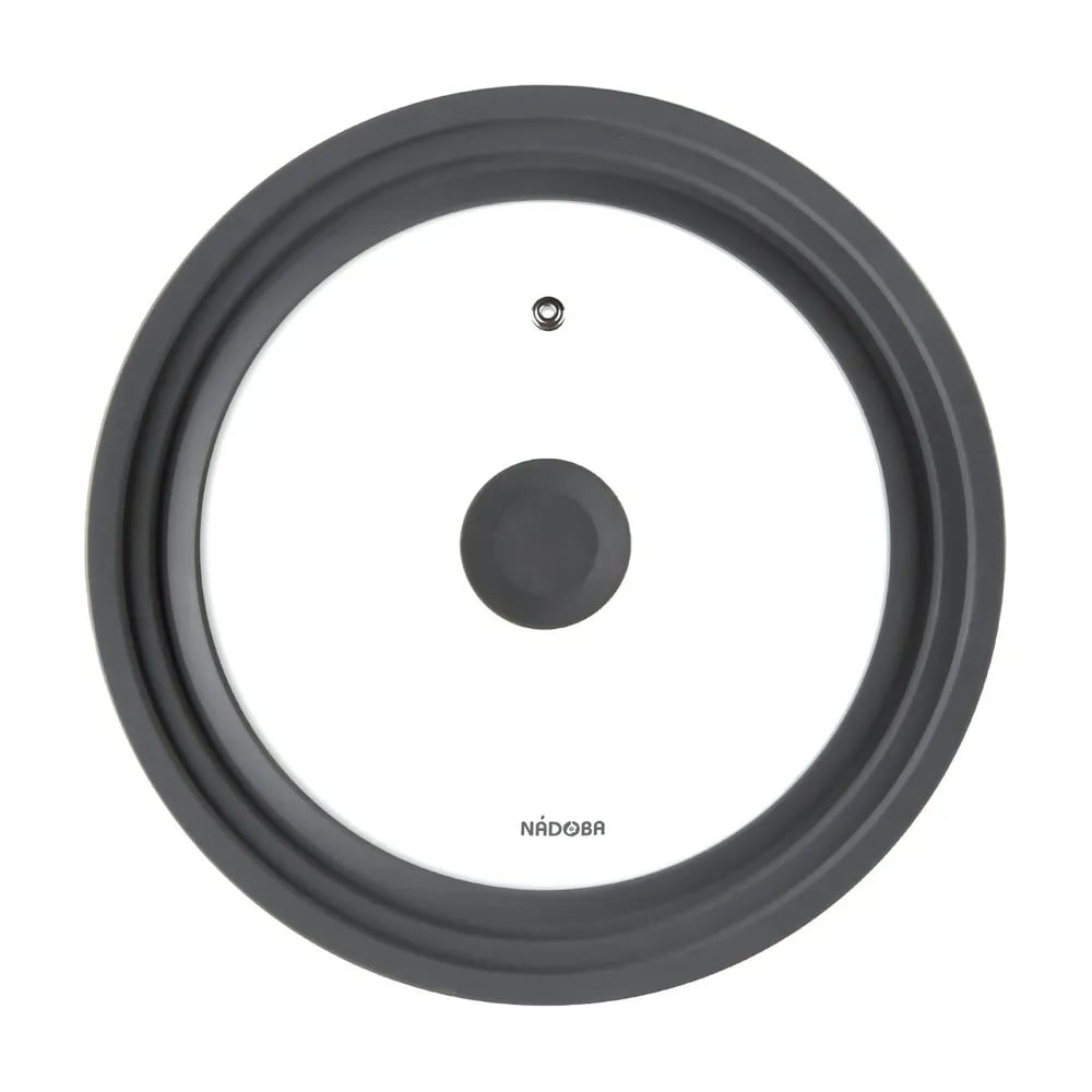 Изображение товара Универсальная крышка NADOBA EMA 24 26 28 см закаленное стекло силикон чашка