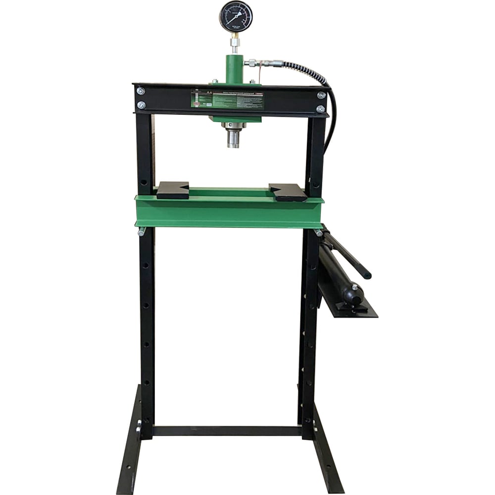 Изображение товара Пресс гидравлический с манометром напольный Rockforce 12т, (раб. высота: 30-948мм, раб. ширина: 590мм, ход штока:154мм) RF-12002 /дерев/(57592)