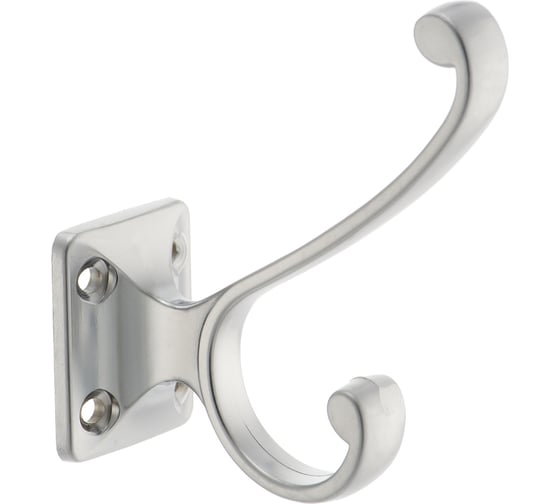 Изображение товара Двухрожковый мебельный крючок Kerron матовый хром KR-0130-SC