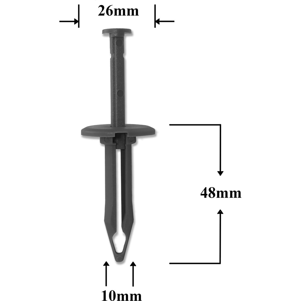 Изображение товара Автокрепеж для GM Chevrolet Opel 10 шт пластиковый серый универсальный