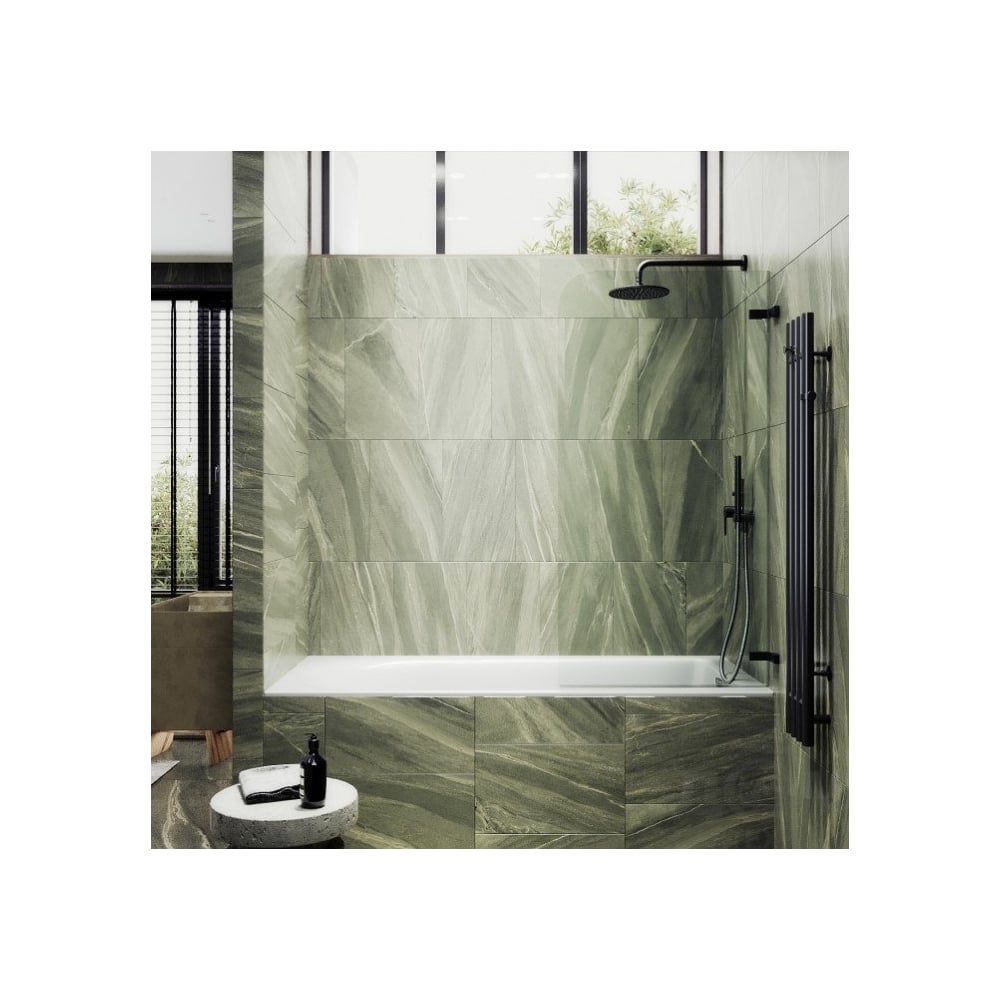 Изображение товара Шторка поворотная MaybahGlass 1400х705 6 мм бесцветное для ванной