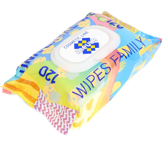 Изображение товара Универсальные влажные салфетки для всей семьи Meule 120 шт. 00-00000082