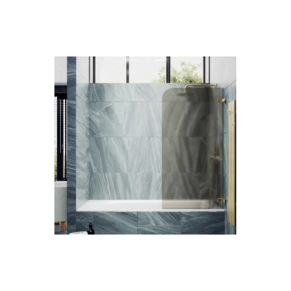 Шторка поворотная на петлях MaybahGlass 1400х705 6 мм бронза матовая MGV-652-3